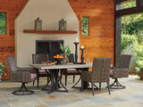 Cypress Point Ocean Terrace - Dining Table W/Weatherstone Top - Dark Brown