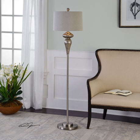 Vercana - Floor Lamp,set Of 2 - Pearl Silver