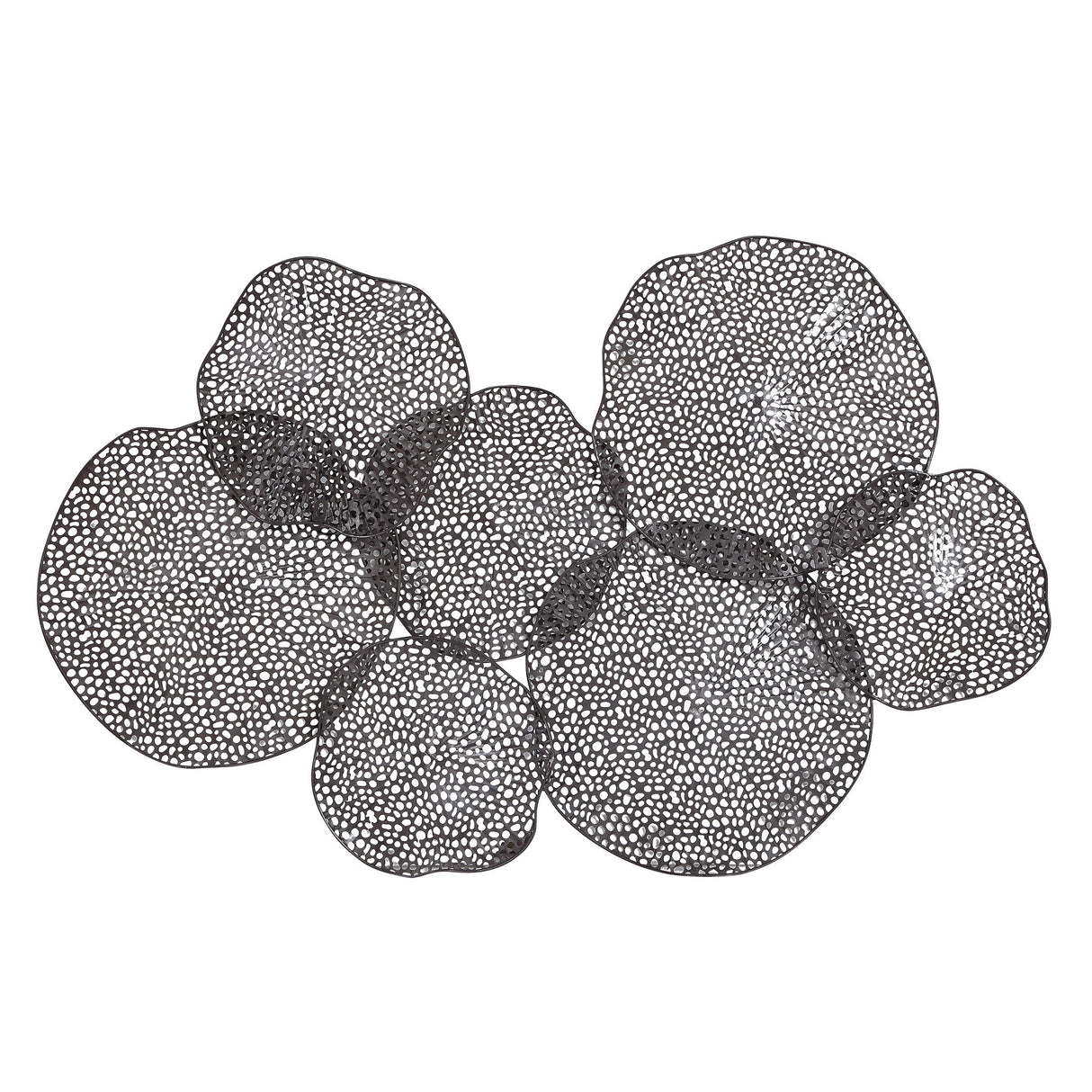 Ripley - Metal Leaf Wall Art - Pearl Silver