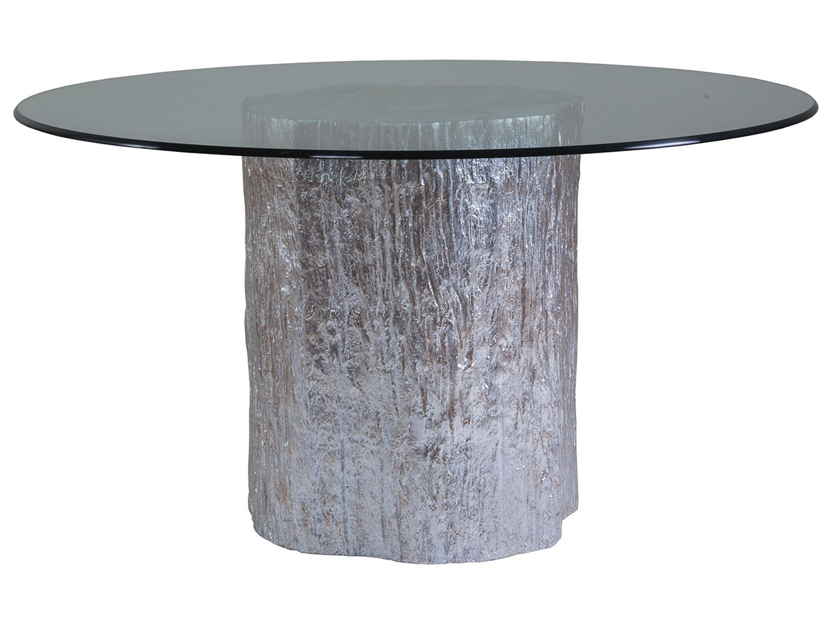 Signature Designs - Trunk Segment Round Dining Table With Glass Top