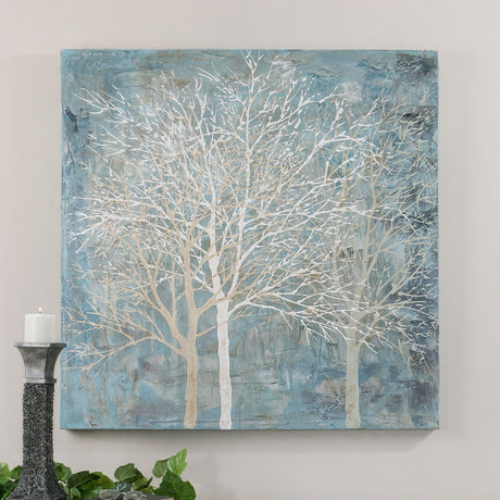 Muted Silhouette - Canvas Art - Blue