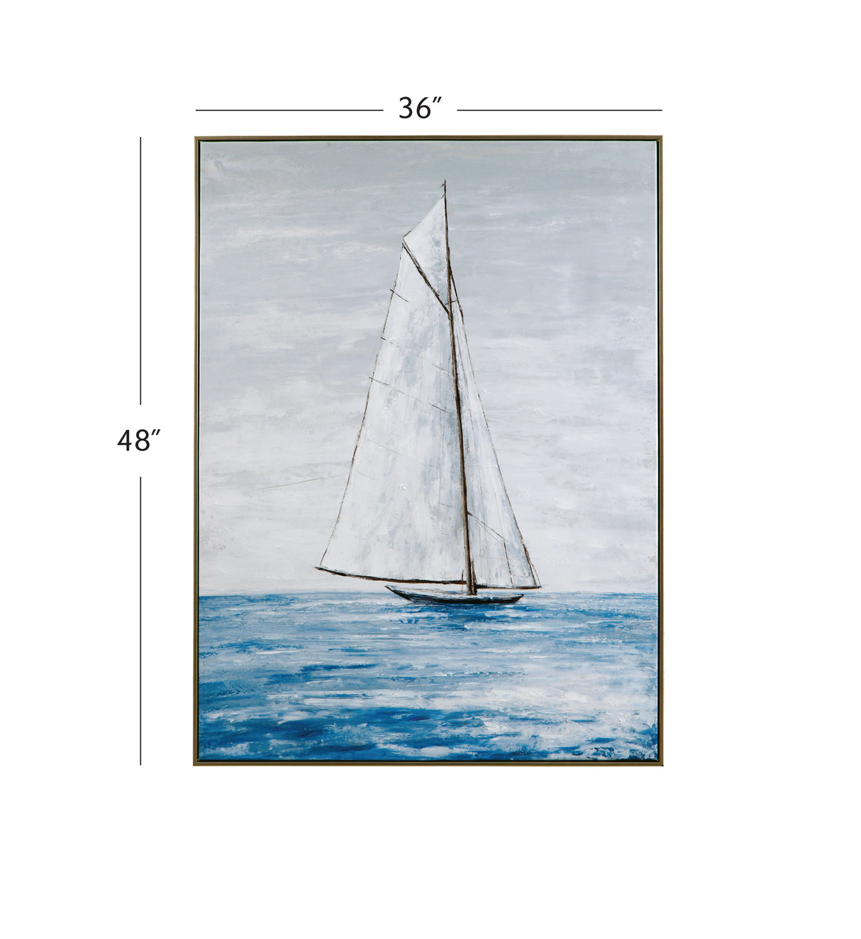 Set Sail Canvas Art - Blue