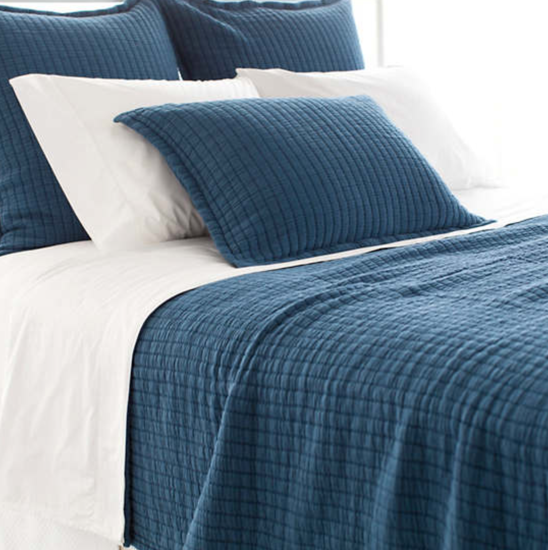 Boyfriend Matelassé Coverlet - WHITE, AEGEAN, TURQUOISE, SKY OR SAND