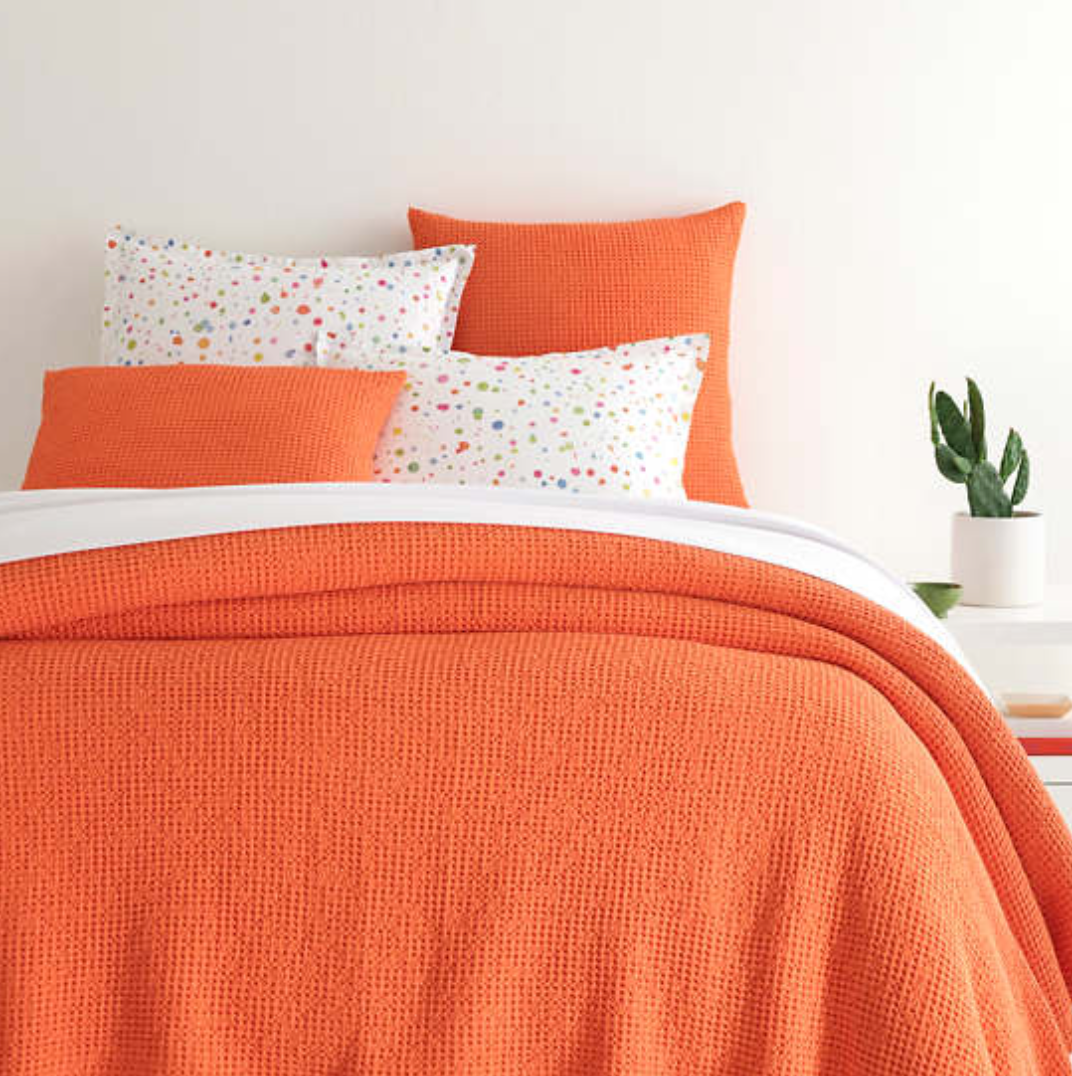 Bubble Matelassé Coverlet - WHITE, FRENCH BLUE, SKY, DOVE GREY OR TANGERINE