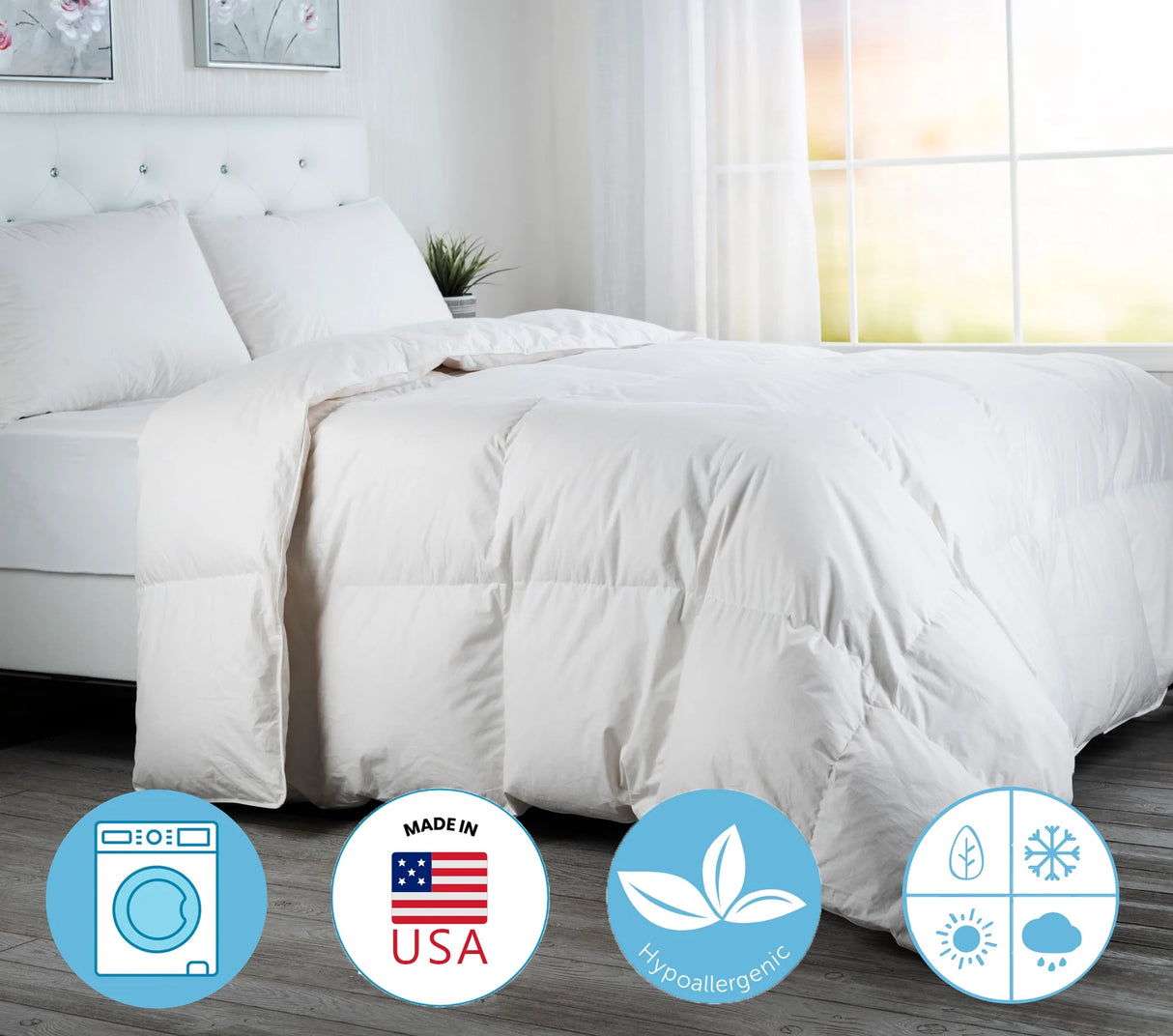European Goose Down White Comforter