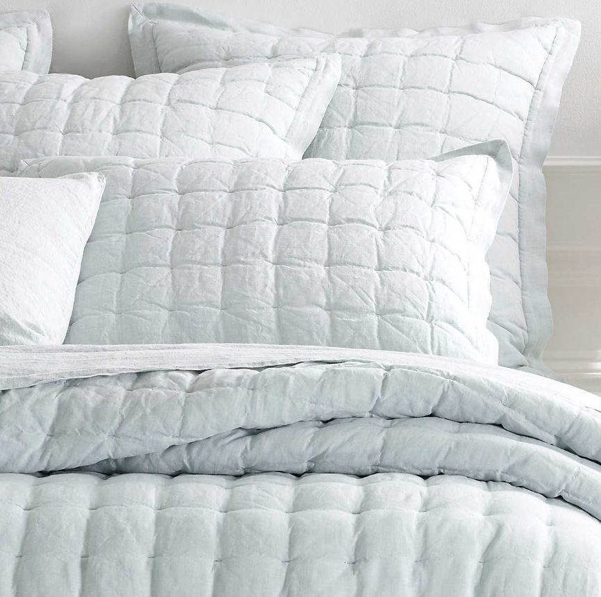 Lush Linen Sky Puff Euro Sham