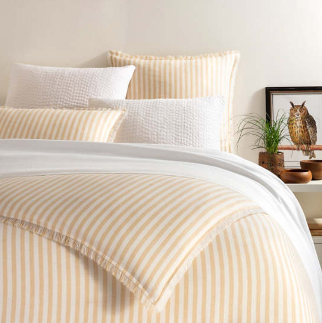 Palisades Stripe Duvet Cover - CHARCOAL, SLATE BLUE OR CAMEL