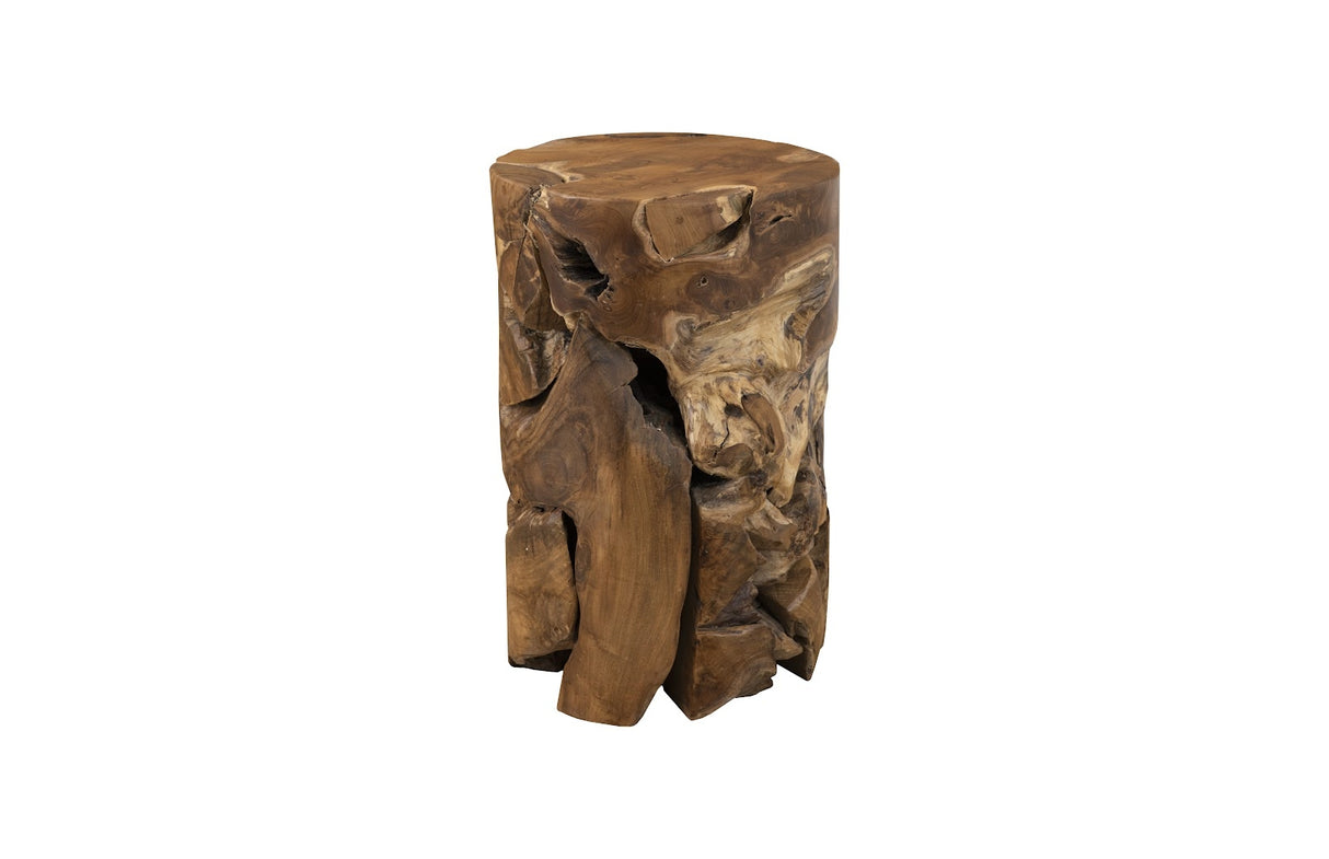 Teak Chunk Side Table Round