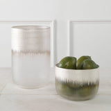Frost - Silver Drip Glass Vases (Set of 2)