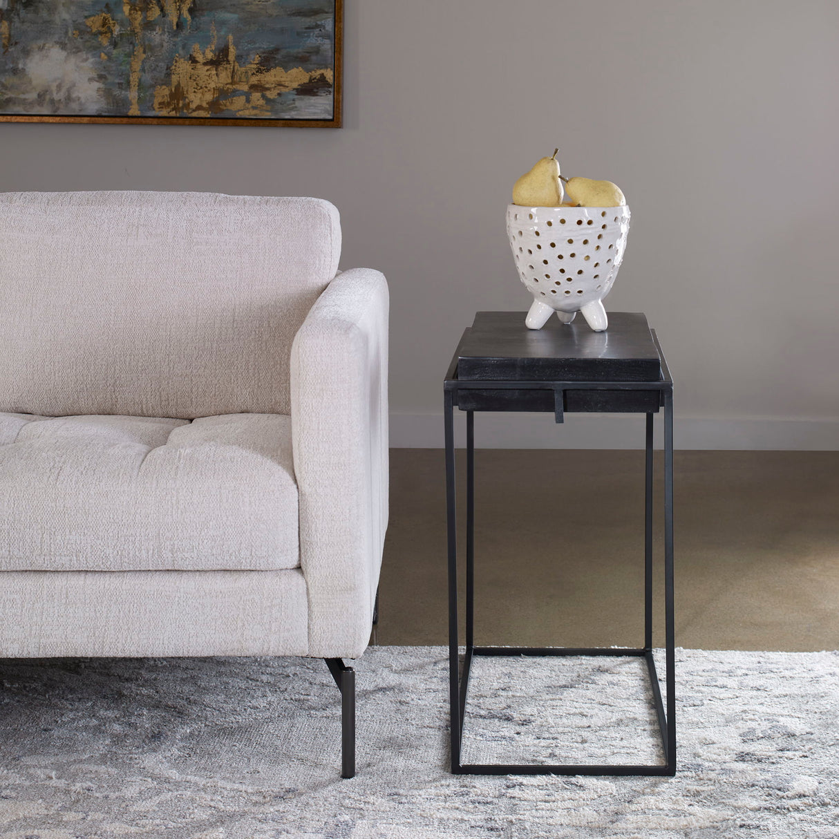 Telone - Modern Side Table - Black