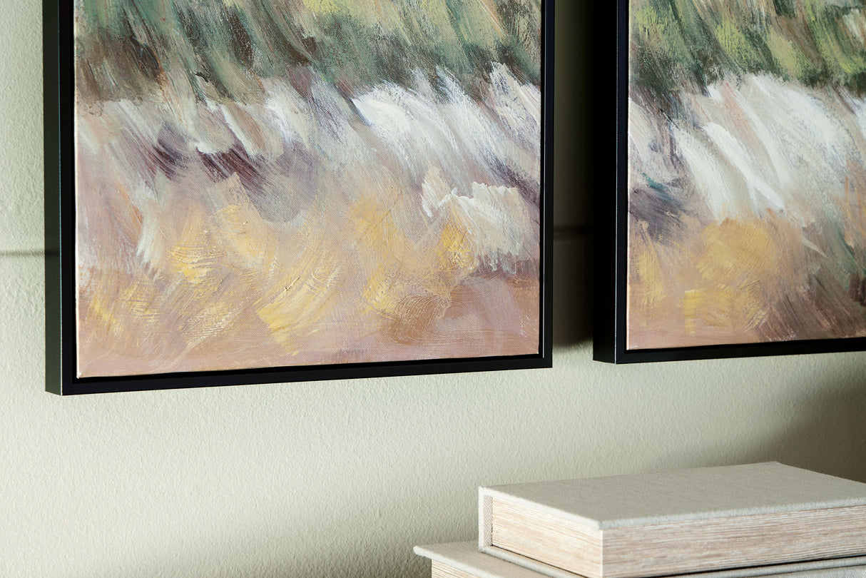 Dansot - Wall Art Set (Set of 2) - Green / Brown