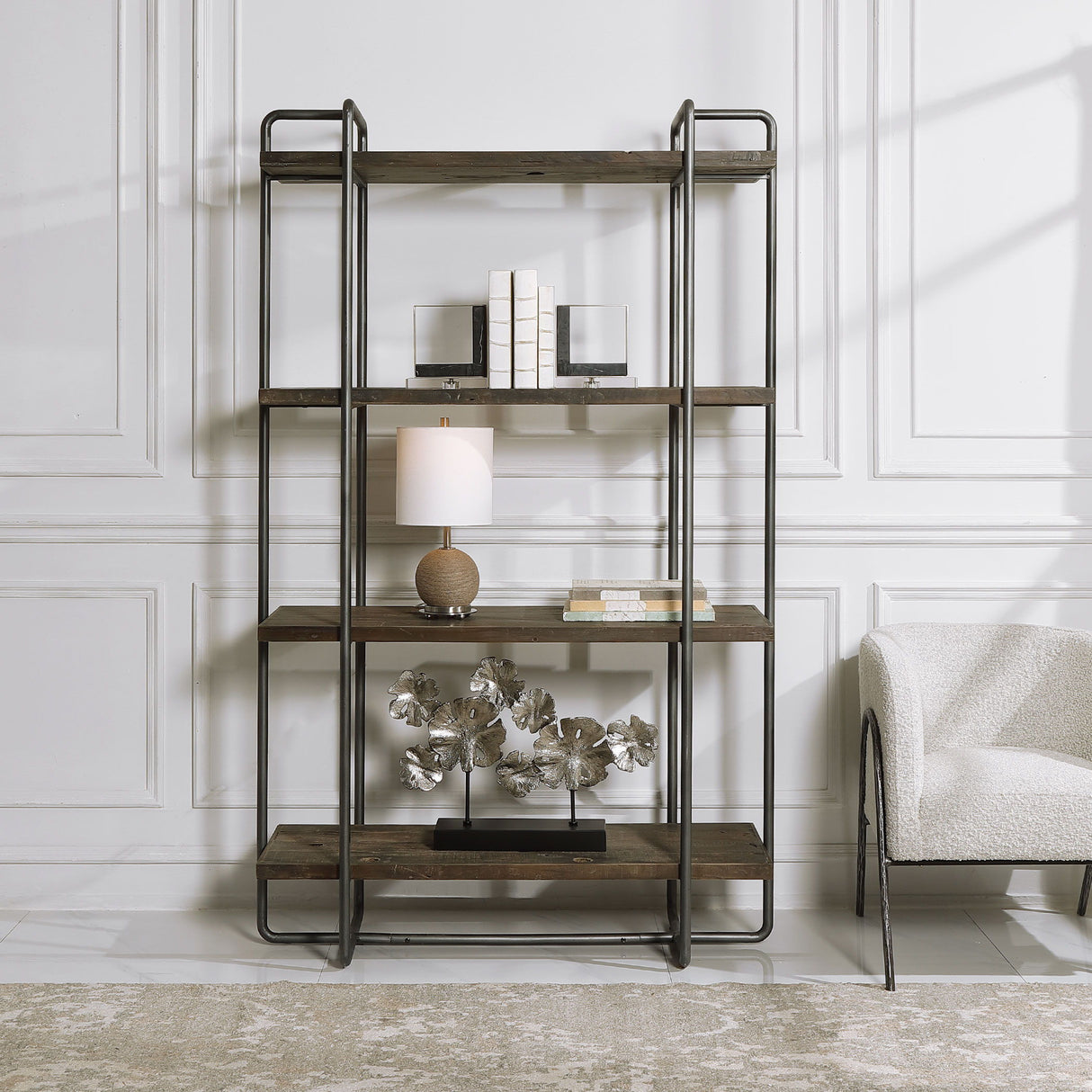 Stilo - Urban Industrial Etagere - Brown, Dark