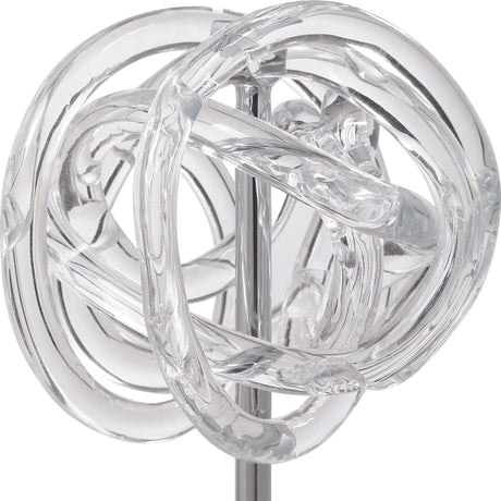 Neuron - Glass Table Top Sculptures, Set Of 3 - Pearl Silver