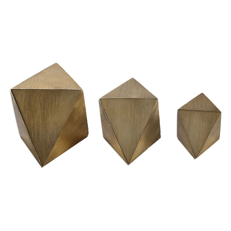 Rhombus - Accents, Set Of 3 - Champagne