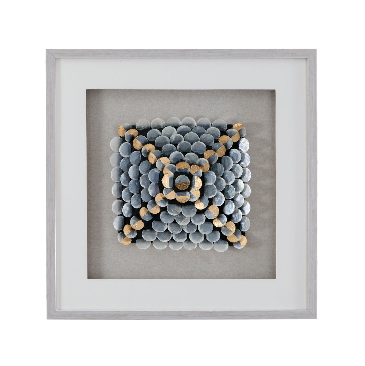 Roselle Canvas Art - Pearl Silver