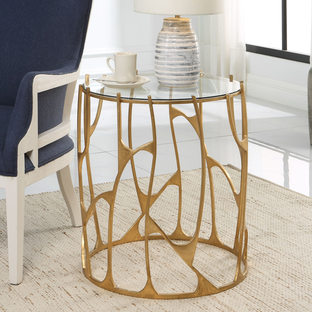 Ritual - Round Gold Side Table