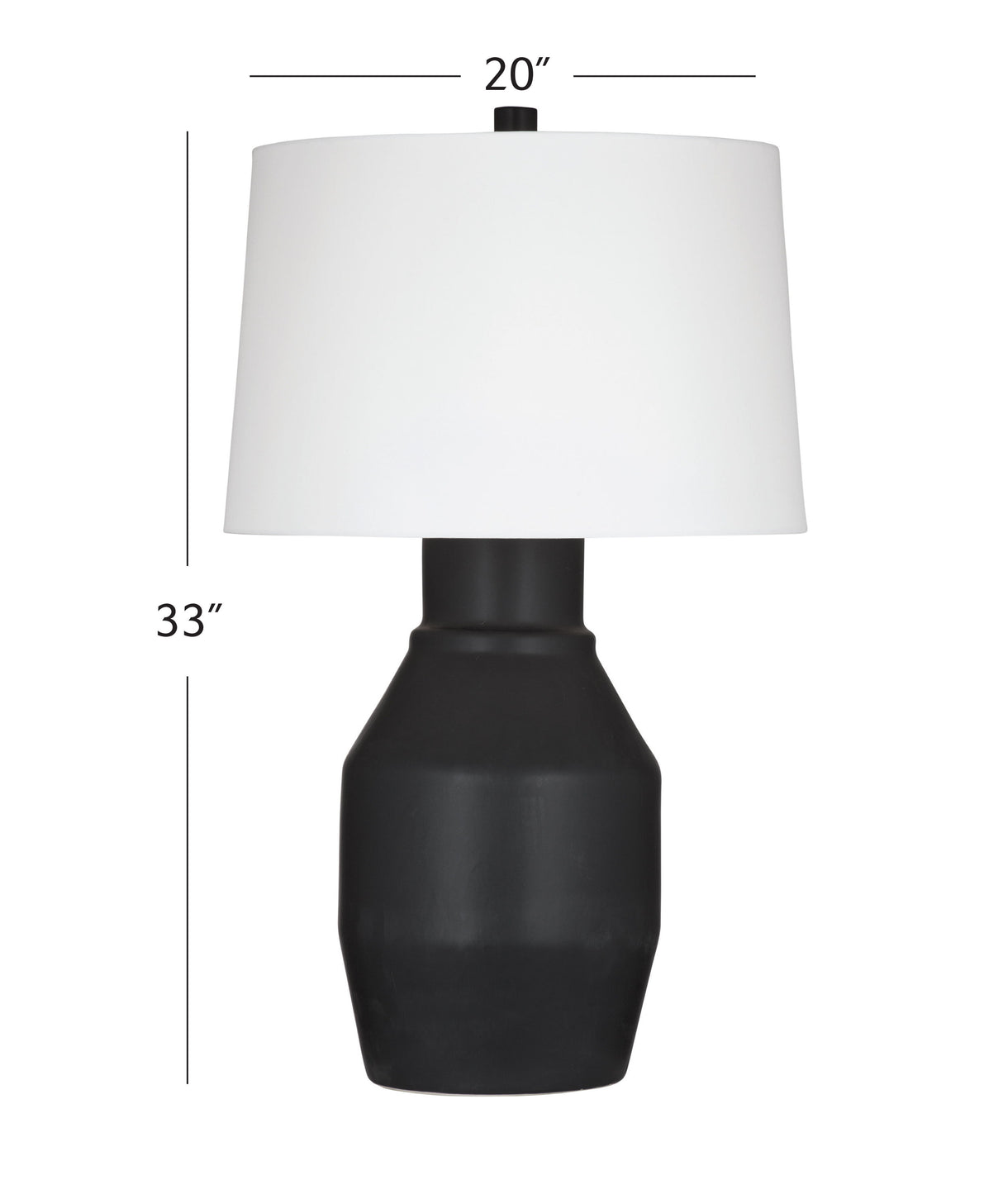 Lowndes - Table Lamp - Black / White