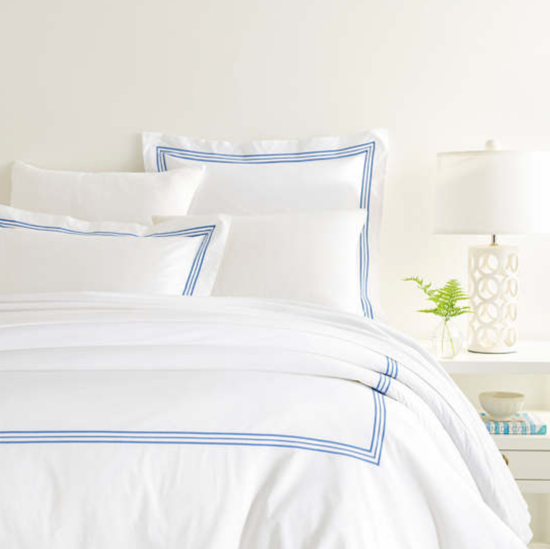 Trio Duvet Cover - WHITE, INDIGO, FRENCH BLUE OR PEARL GREY