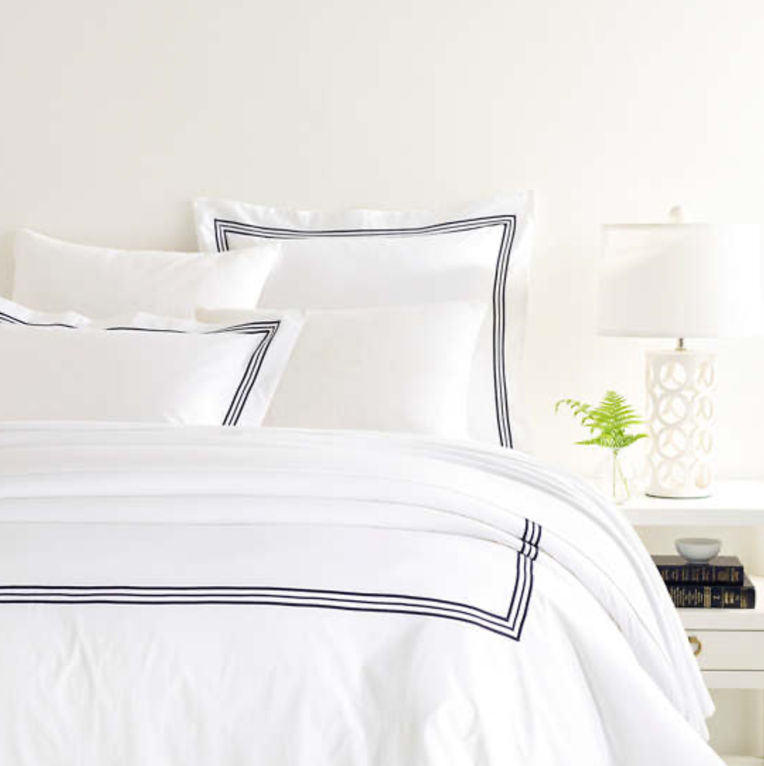 Trio Duvet Cover - WHITE, INDIGO, FRENCH BLUE OR PEARL GREY