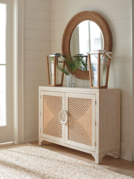 Newport - La Jolla Woven Round Mirror - Light Brown
