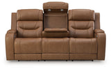 Knightington - 3 Pc. - Power Reclining Sofa, Loveseat And Recliner - Caramel
