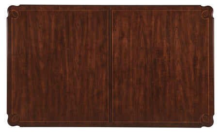 Charleston - Rectangle Leg Dining Table With 2-22" leaves - Dark Brown