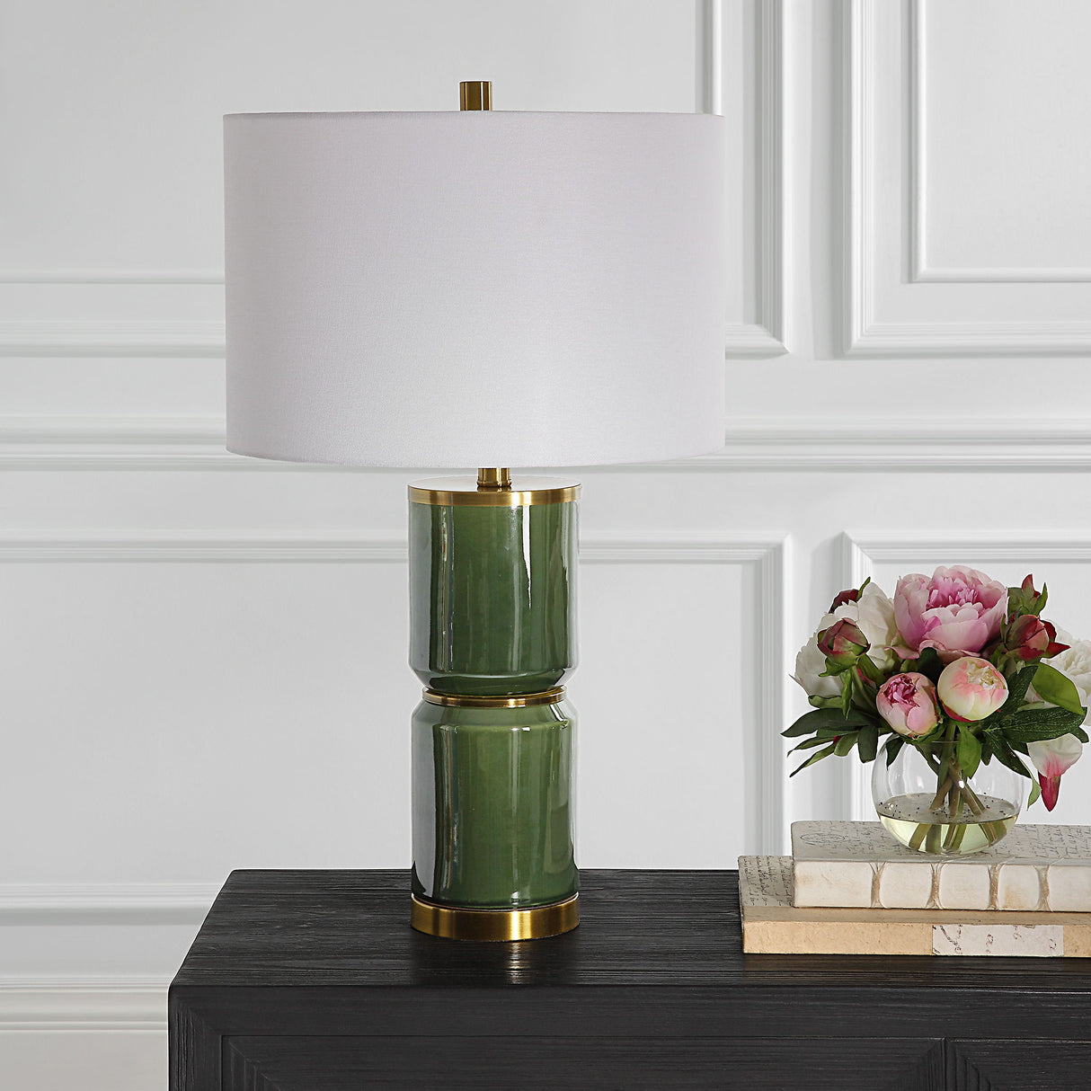26" Table Lamp - Dark Green