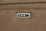 Glencroft - Power Reclining Loveseat With Console / Adjustable Headrest - Sahara