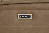 Glencroft - Power Reclining Sofa With Adjustable Headrest - Sahara