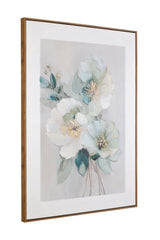 Floral Harmony I Framed Canvas - Beige