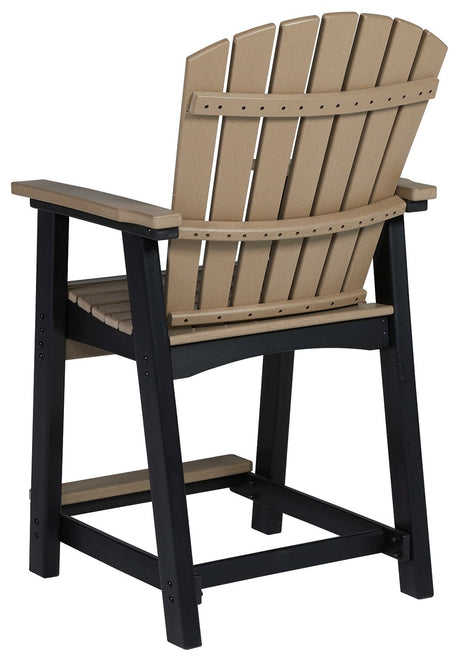 Boca Trail - Black / Driftwood - Barstool (Set of 2)