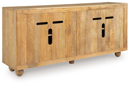 Niam - Light Antique Beige - Accent Cabinet