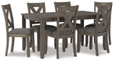 Caitbrook - RECT DRM Table Set (Set of 7) - Gray