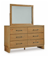 Sherbana - Dresser And Mirror - Light Brown