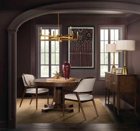 Archives - Round Pedestal Dining Table - Dark Brown