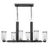 Jarsdel - 6 Light Industrial Island Light - Black