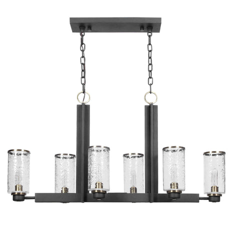 Jarsdel - 6 Light Industrial Island Light - Black
