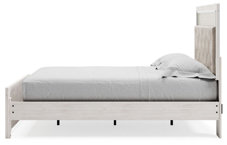 Altyra - White - Queen Panel Bed With Roll Slats