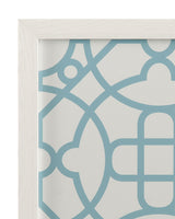 Tile Motif Framed Print (Set of 4) - Light Blue