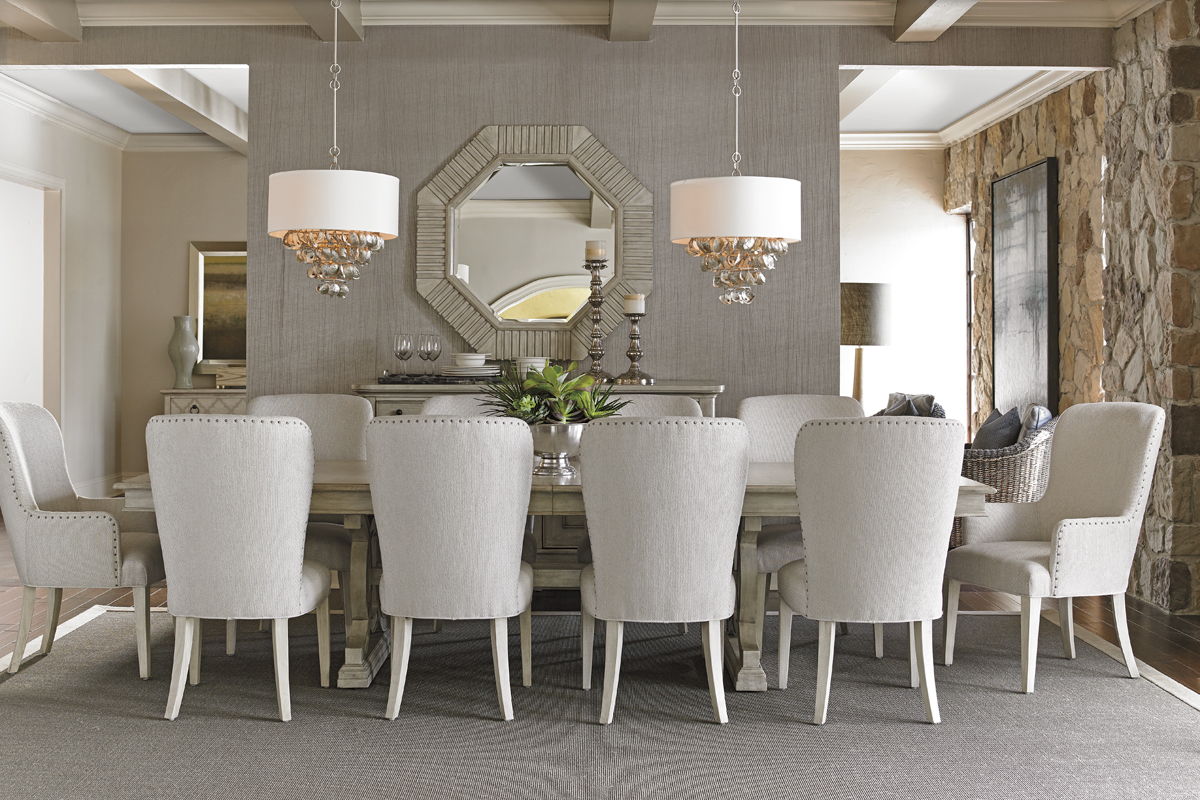 Oyster Bay - Montauk Rectangular Dining Table - Pearl Silver