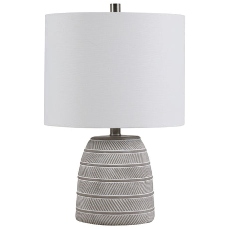 Table Lamp - Gray & White