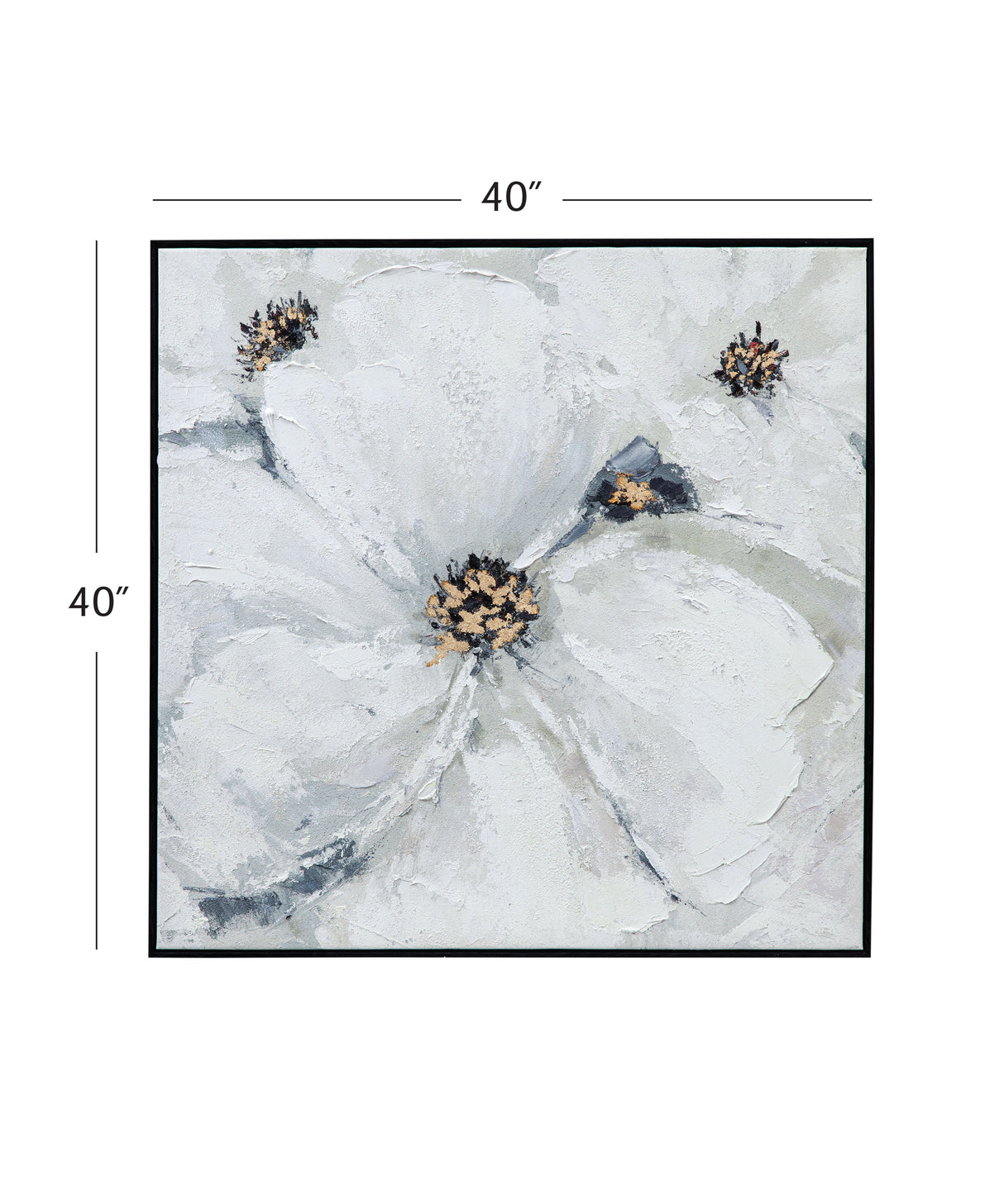 Dogwood - Canvas Art - Pearl Silver