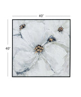 Dogwood - Canvas Art - Pearl Silver