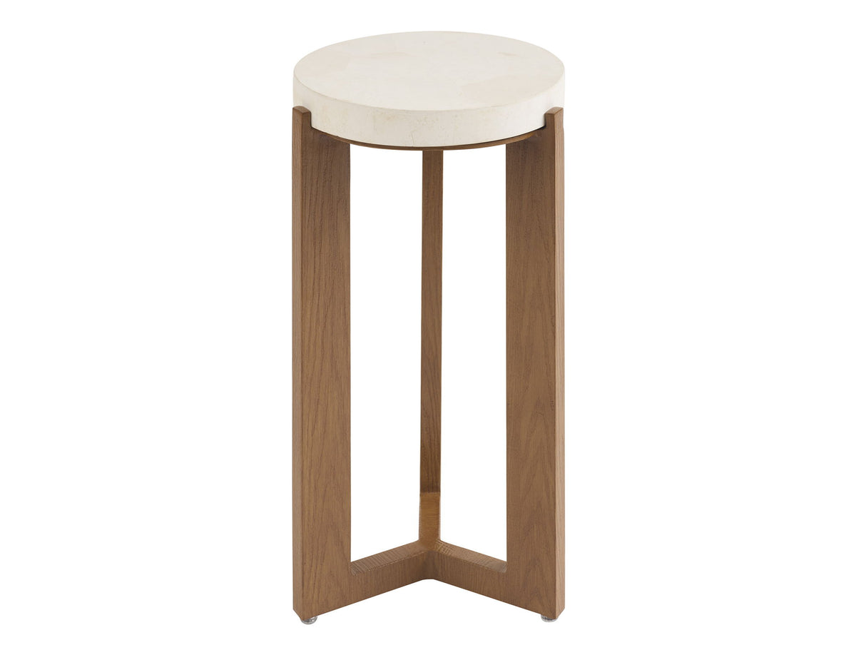 Palm Desert Poolside - Accent Table - Dark Brown / White