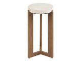 Palm Desert Poolside - Accent Table - Dark Brown / White