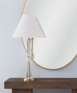 Devon - Table Lamp - Clear / Brushed Gold