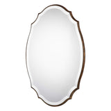 Shaped Bevel Mirror - Antiqued Bronze