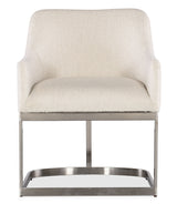 Modern Mood - Upholstered Arm Chair With Metal Base - Beige