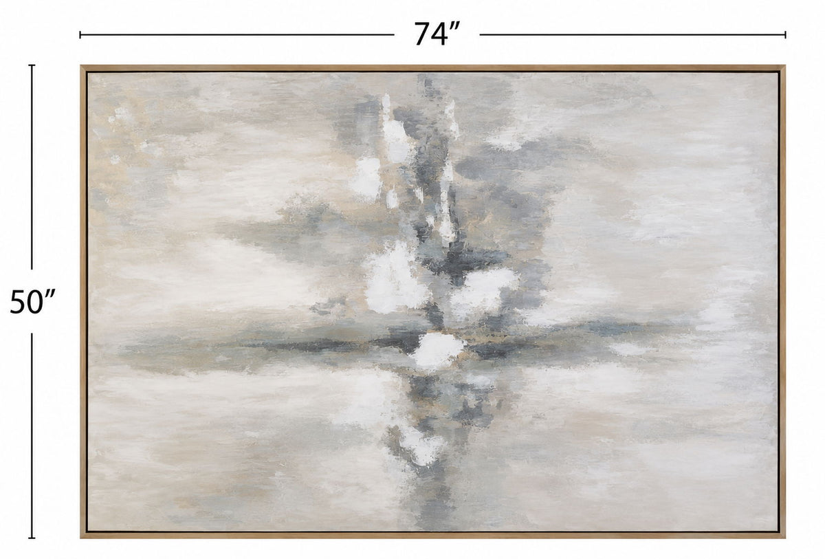 Quiet Reflection Framed Canvas - Silver