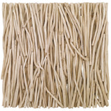 Gathered Teak - Square Bleached Wood Wall Decor - Beige